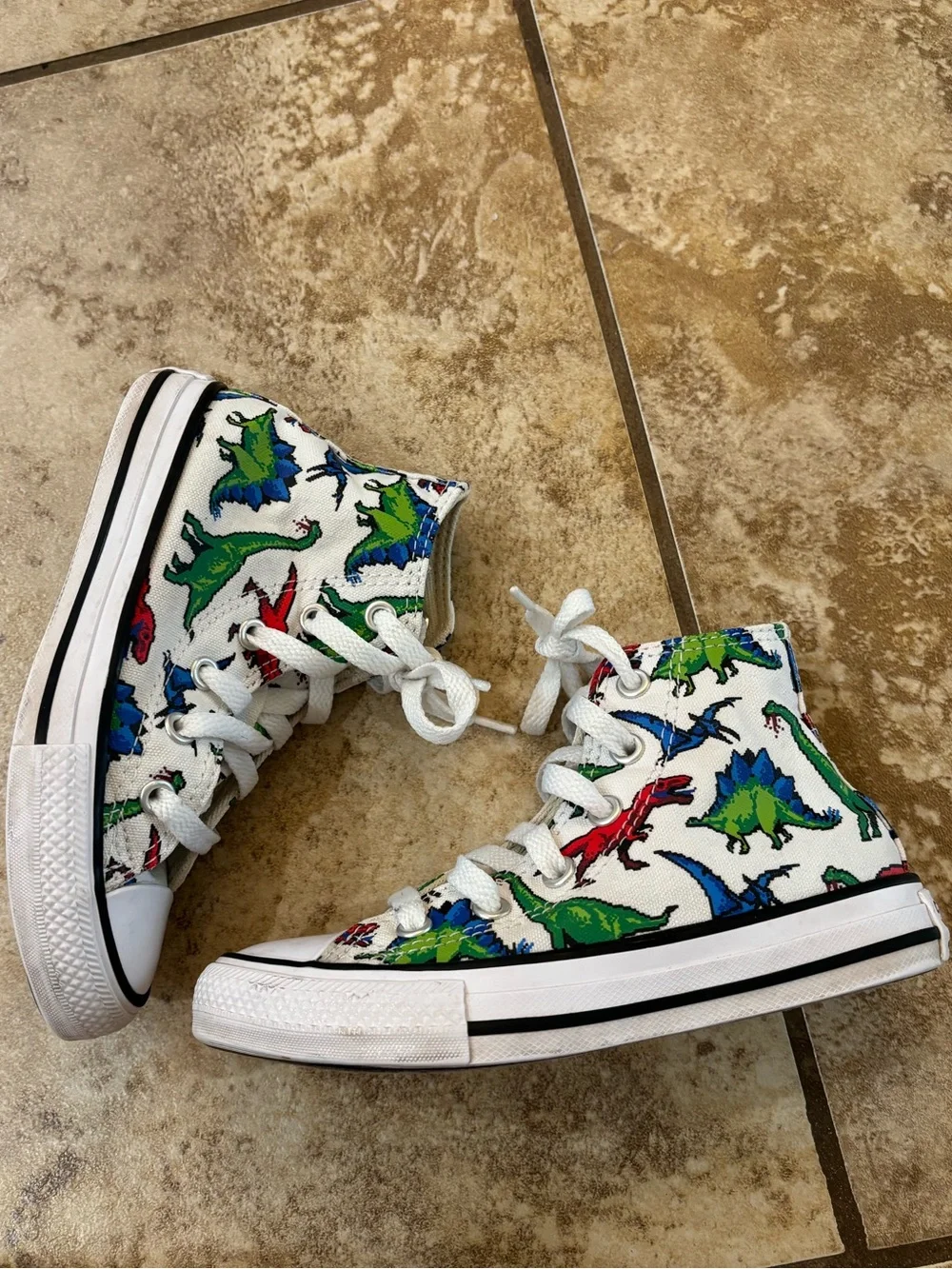 CONVERSE ALL STAR KIDS DINOVERSE HI TOP SNEAKERS SZ 11